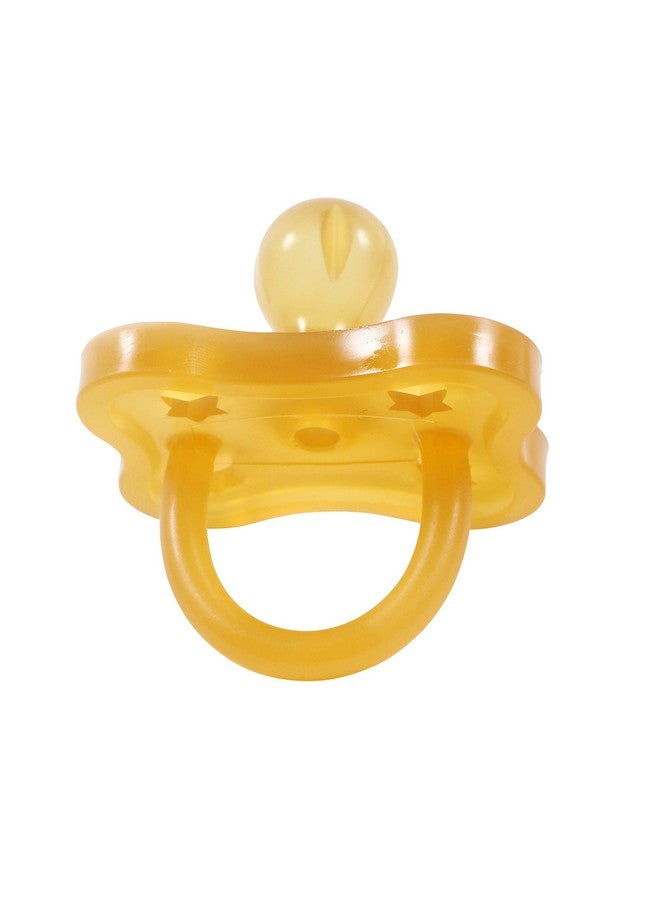 Sweetie Rubber Pacifier Star Shape Rubber Natural Rubber With Rounded Nipple 1 Count (6 12 Medium) - Image 3