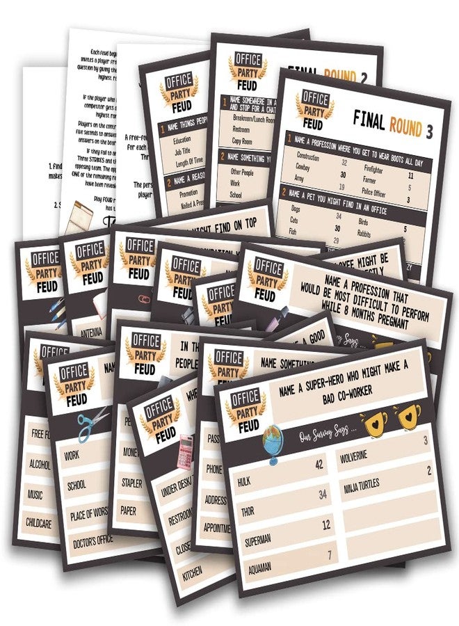 Pazag Office Friendly Feud Quiz, Family Feud Quiz, Office Party Games, Team Building Games, Feud Trivia Quiz - Image 1