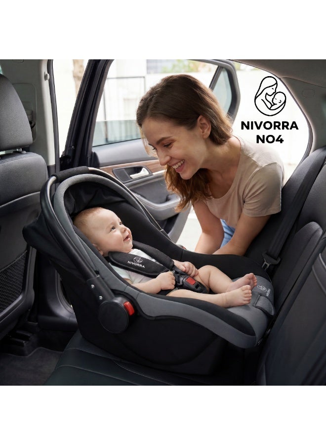 NIVORRA Newborn Infant Car Seat & Carrier, Lightweight, 3-Point Harness, 0-13 kg (0-15 Months) - Image 2