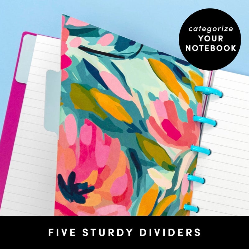 PAPERAGE Customizable Discbound Notebook, 134 Pages, All-in-One, 8-Disc Refillable Spiral Journal with Removable Pages, 12-Month Undated Calendar, Dividers & Stickers (Lavender), 8.8 in x 7.2 in - Image 5