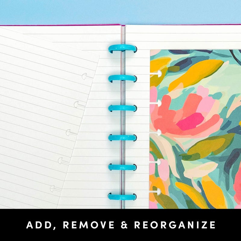 PAPERAGE Customizable Discbound Notebook, 134 Pages, All-in-One, 8-Disc Refillable Spiral Journal with Removable Pages, 12-Month Undated Calendar, Dividers & Stickers (Lavender), 8.8 in x 7.2 in - Image 3