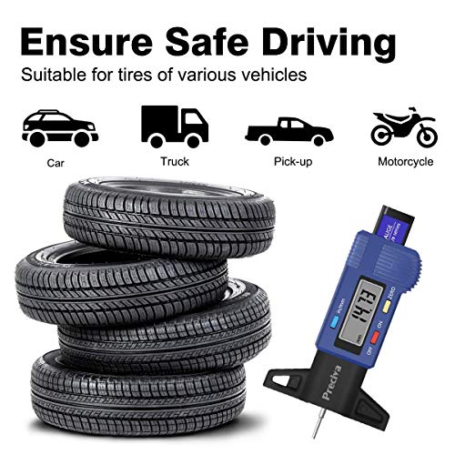 STHIRA® Car 0-25.4mm Digital Tyre Tire Tread Depth Tester Gauge Meter Measurer Tool Caliper LCD Display Tpms Tire Monitoring System Metal Probe - Image 4