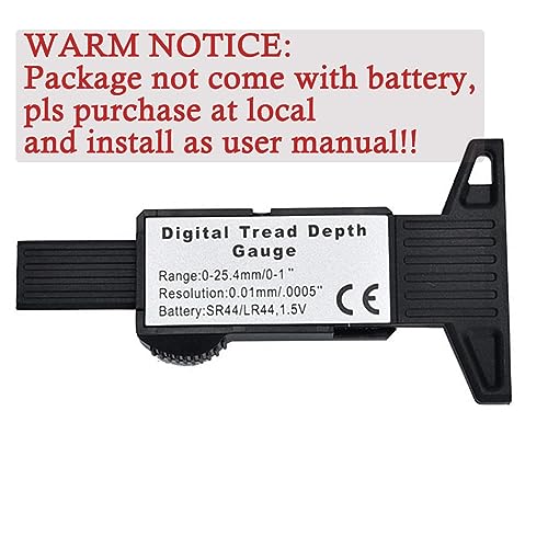 STHIRA® Car 0-25.4mm Digital Tyre Tire Tread Depth Tester Gauge Meter Measurer Tool Caliper LCD Display Tpms Tire Monitoring System Metal Probe - Image 3