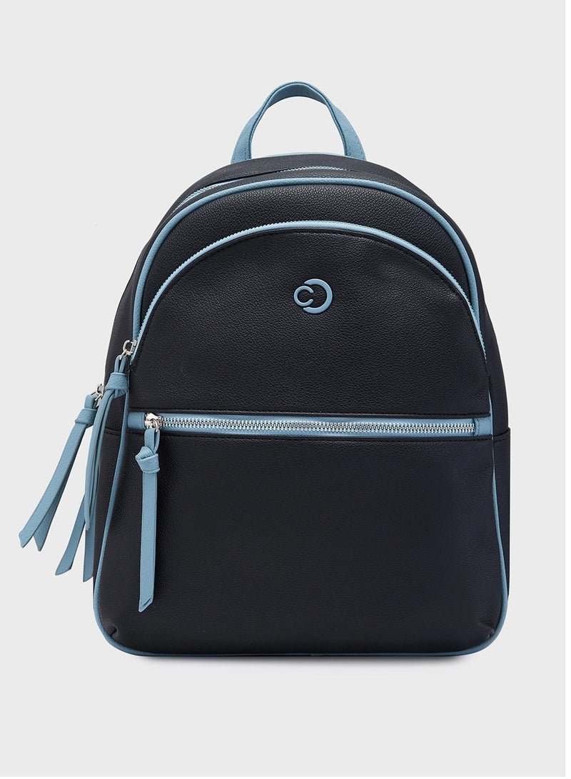 CAPRESE-MIA FASHION BACKPACK MEDIUM BLACK - Image 1