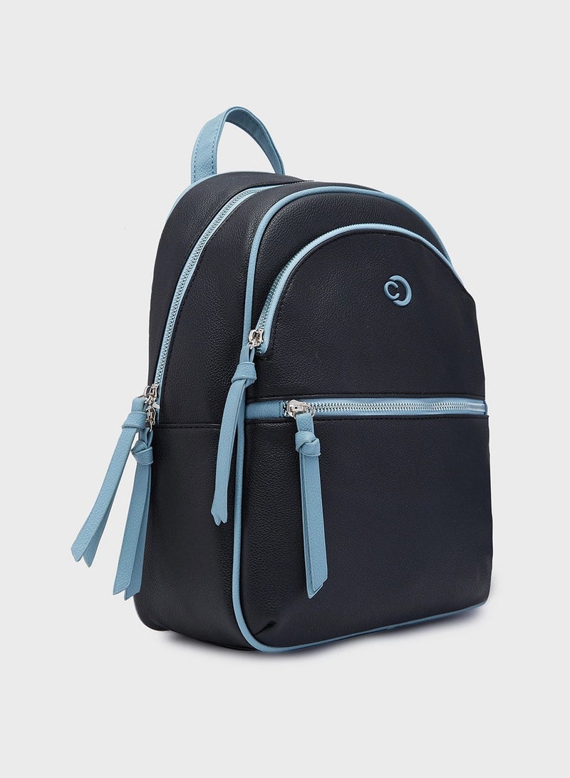 CAPRESE-MIA FASHION BACKPACK MEDIUM BLACK - Image 3