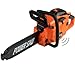 HEY PLAY Toy Chainsaw Fake Outdoor Power Tool for Pretend Play BatteryPowered with Pull Cord Rotating Chain and Realistic Sounds Orange - Image 4