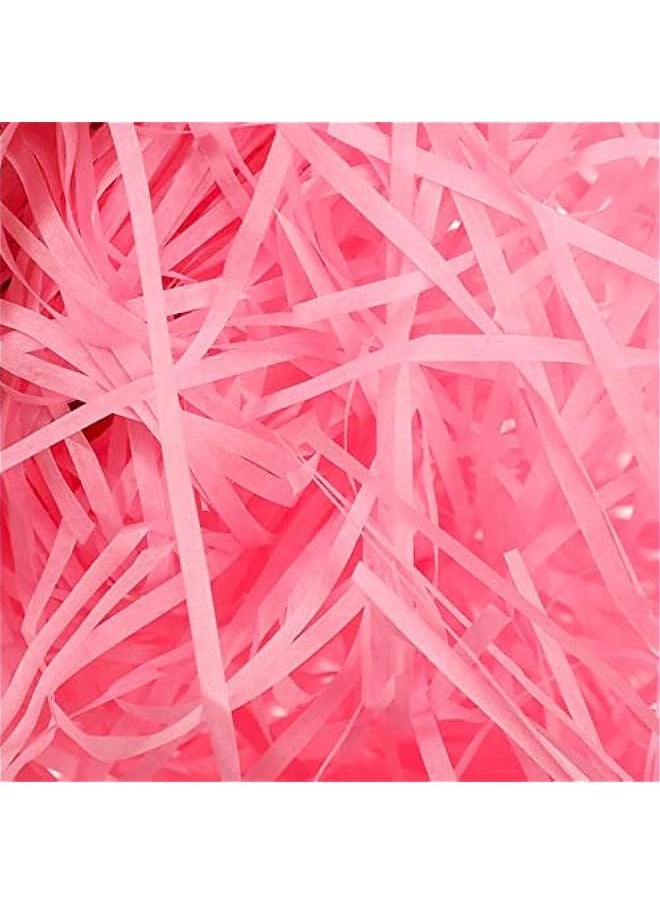 Arabest Pink Raffia Grass Filler Paper Shreds for Gift Packaging, Perfect for Mother's Day, , Weddings, Birthdays, and Anniversaries - 9oz  - Image 1