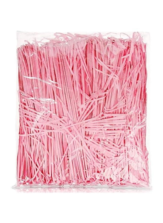 Arabest Pink Raffia Grass Filler Paper Shreds for Gift Packaging, Perfect for Mother's Day, , Weddings, Birthdays, and Anniversaries - 9oz  - Image 2