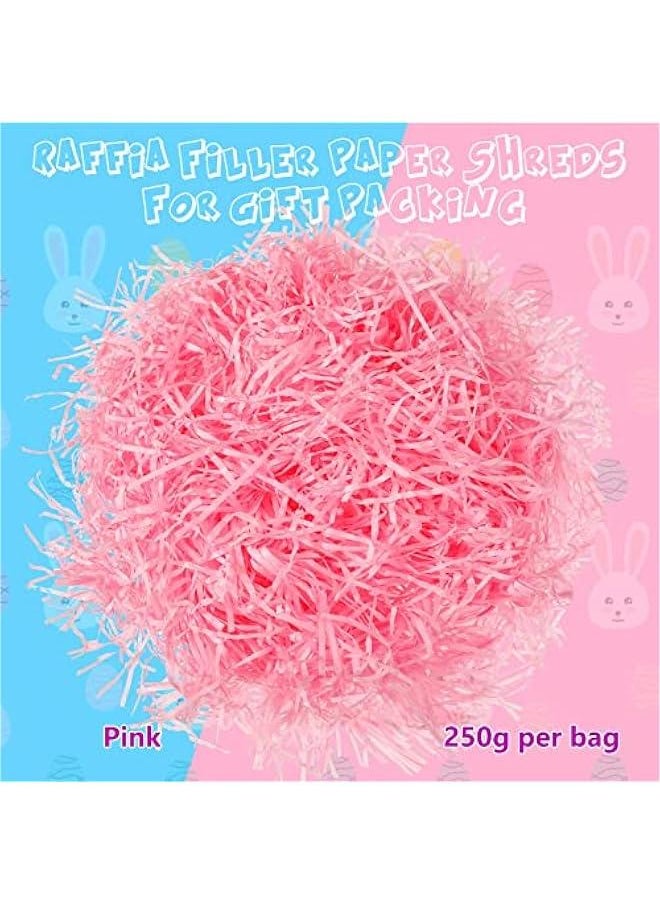 Arabest Pink Raffia Grass Filler Paper Shreds for Gift Packaging, Perfect for Mother's Day, , Weddings, Birthdays, and Anniversaries - 9oz  - Image 3