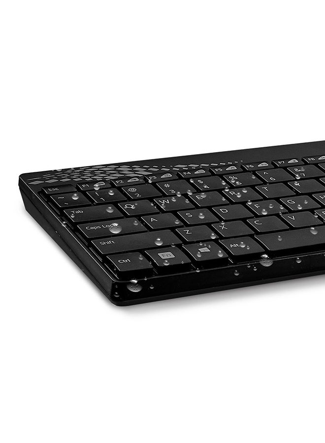 Rapoo Wireless English/Arabic Keyboard and Mouse Combo Black - Image 3
