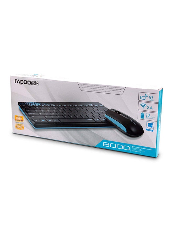 Rapoo Wireless English/Arabic Keyboard and Mouse Combo Black - Image 5