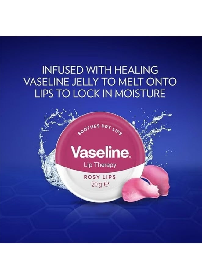 Vaseline Soothes Dry Lips & Rosy Lips with Vaseline Lip Therapy 20g - Image 2