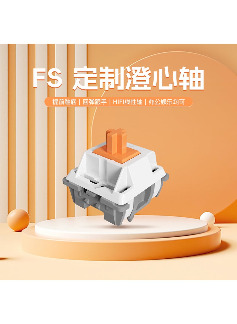 Generic FS Mechanical Keyboard Silent Linear Custom Switches Night Purple Clarified mandrel - early contact - linear axis (factory runs 42g) 