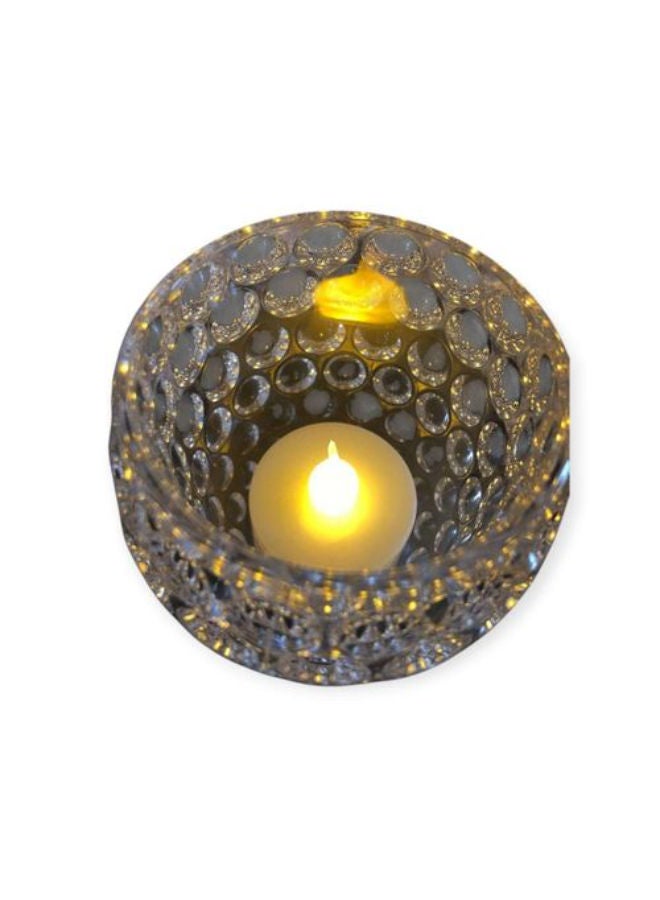 LED candle with natural light in an acrylic holder, 1 piece - Image 3