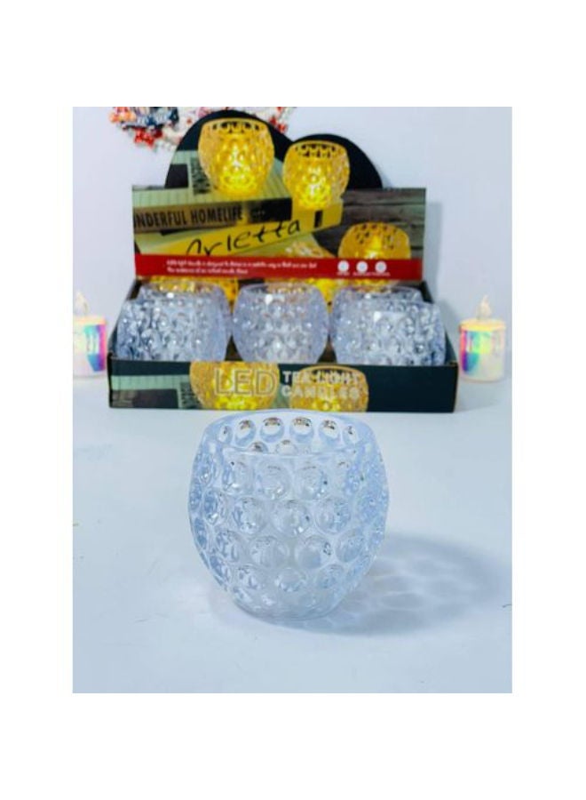 LED candle with natural light in an acrylic holder, 1 piece - Image 4