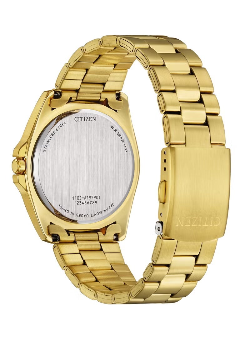 سيتيزن ساعة كوارتز رجالية من سيتيزن BF0583-59P - ستانلس ستيل ذهبي اللون، ميناء بلون الشمبانيا - Image 2