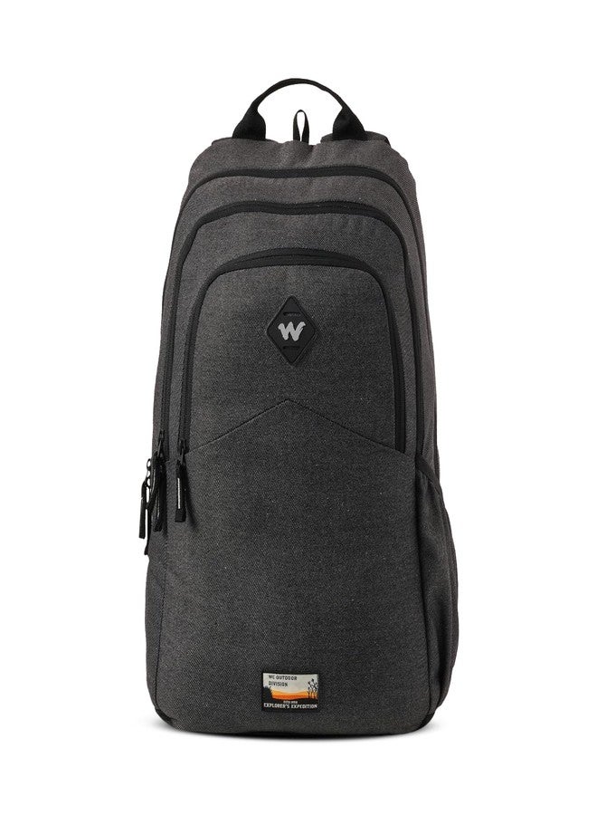 وايلد كرافت حقيبة ظهر Wildcraft من البوليستر للجنسين، طراز Expedition LPBP 40، حقيبة كمبيوتر محمول بأربعة أقسام | متينة وخفيفة الوزن وأنيقة، مثالية للسفر والدراسة والعمل والاستخدام اليومي (أسود/رمادي). - Image 1