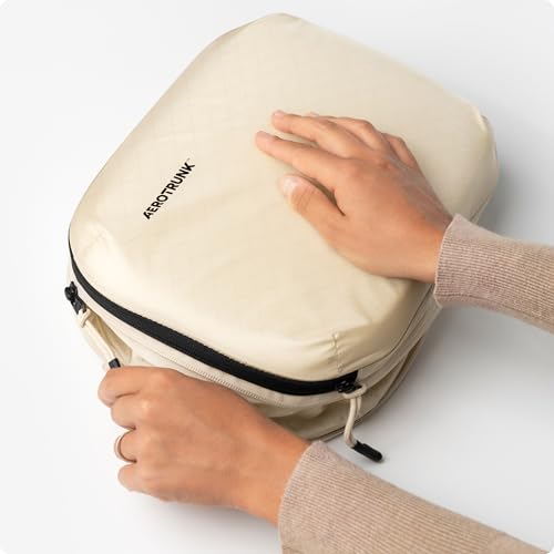 Aerotrunk Ultralight Compression Packing Cubes - Lightweight Travel Organizers for Suitcases and Luggage (3-Pack, Beige) - Image 3