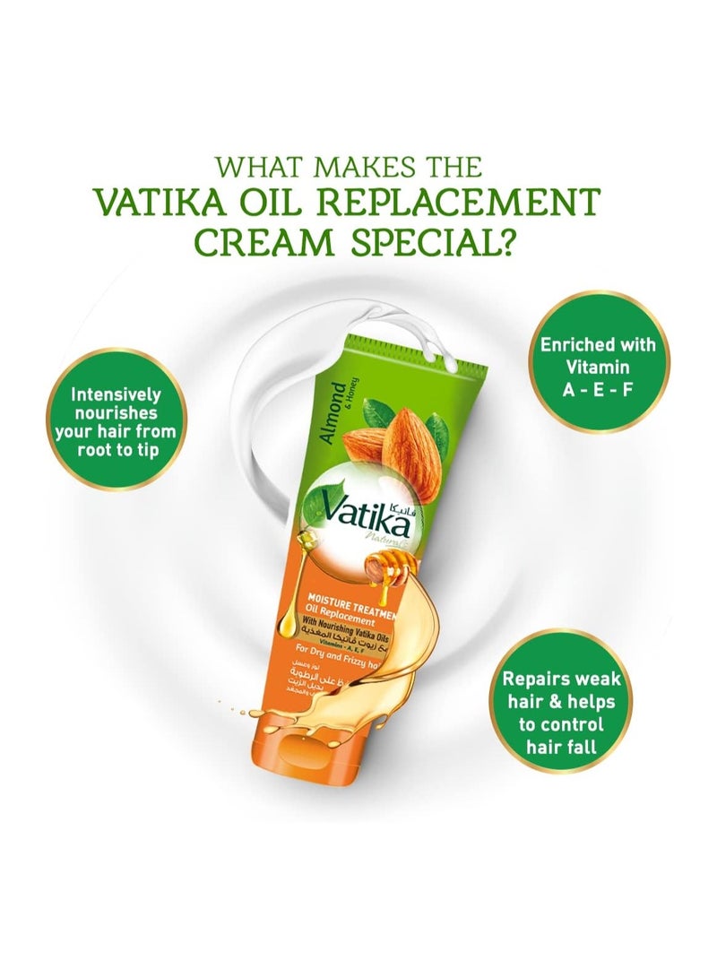 Vatika Naturals Vatika Naturals Almond Enriched Hair Oil + Moisture Treatment Shampoo + Conditioner + Oil Replacement (4x200ml) | For Dry Frizzy Hair | Complete Hair Care Regimen Value Pack  - Image 4
