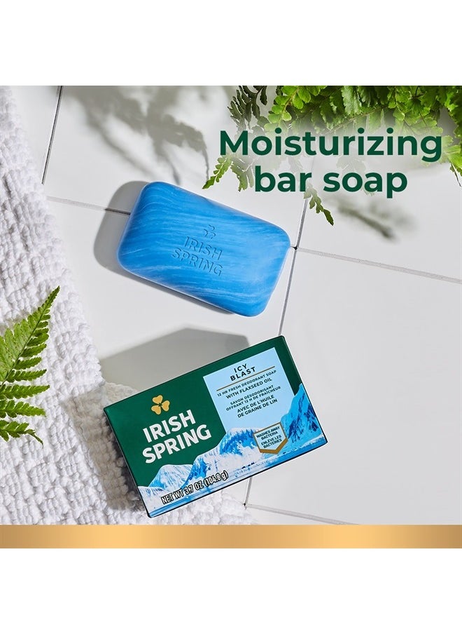 Irish Spring Icy Blast Bar Soap for Men, Mens Bar Soap, Smell Fresh and Clean for 12 Hours, Men Soap Bars for Washing Hands and Body, Mild for Skin, Recyclable Carton, 24 Pack, 3.7 Oz Soap Bars  - Image 3