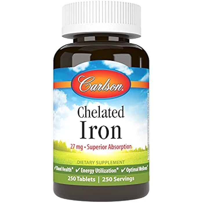 Carlson كارلسون لابز حديد مخلب 27 ملغ، 250 قرص - Image 1