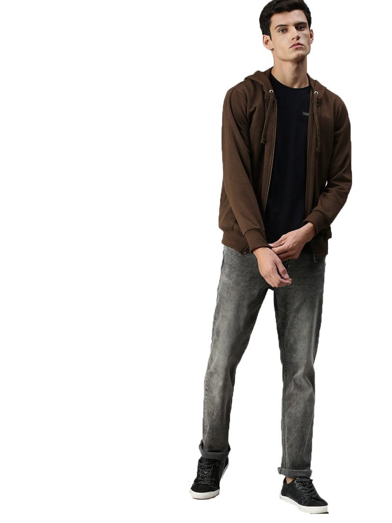 ADBUCKS Sweatshirt Winter Wear Hood With Zipper (XXX-Large, Brown) - Image 4