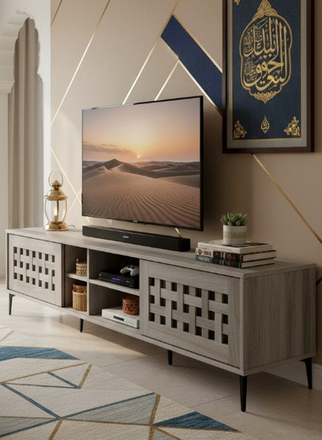 ليفينج طاولة تلفزيون بلازما خشبية مع رف 180 سم - Image 2