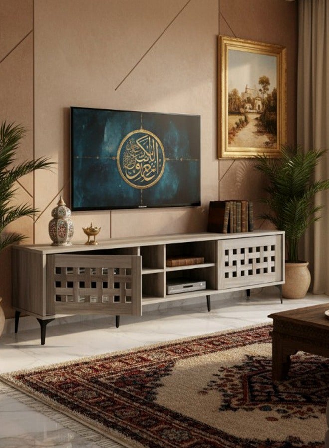 ليفينج طاولة تلفزيون بلازما خشبية مع رف 180 سم - Image 3