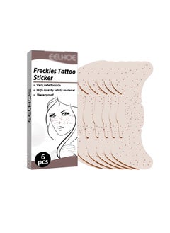 6 Sheets Waterproof Freckles Patch Tattoos Face T-attoo Stickers for Girls Festival Party Make Up