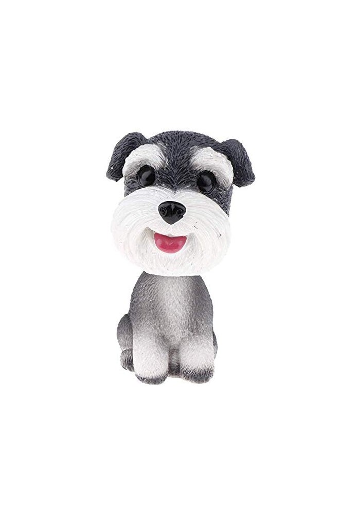FRECI Simulation Shaking Head Dog Bobble-Head Toy - Schnauzer - Image 1