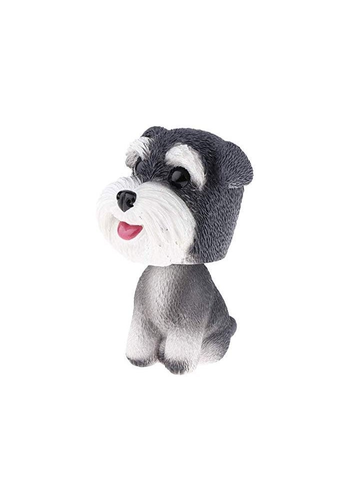 FRECI Simulation Shaking Head Dog Bobble-Head Toy - Schnauzer - Image 2