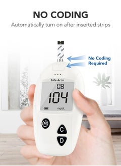 SINOCARE Blood Glucose Monitor, 50 Glucometer Strips, Fully Automatic Portable Blood Glucose Monitoring System  - Image 4