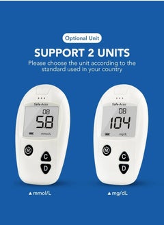 SINOCARE Blood Glucose Monitor, 50 Glucometer Strips, Fully Automatic Portable Blood Glucose Monitoring System  - Image 3