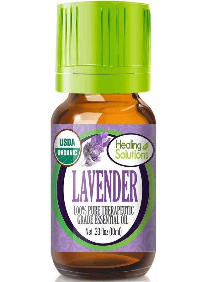 Healing Solutions Organic 10ml Oils - Lavender Essential Oil - 0.33 Fluid Ounces - Image 1
