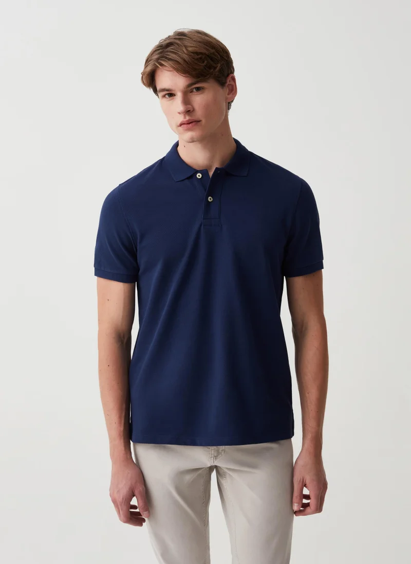 Ovs Organic cotton pique polo shirt