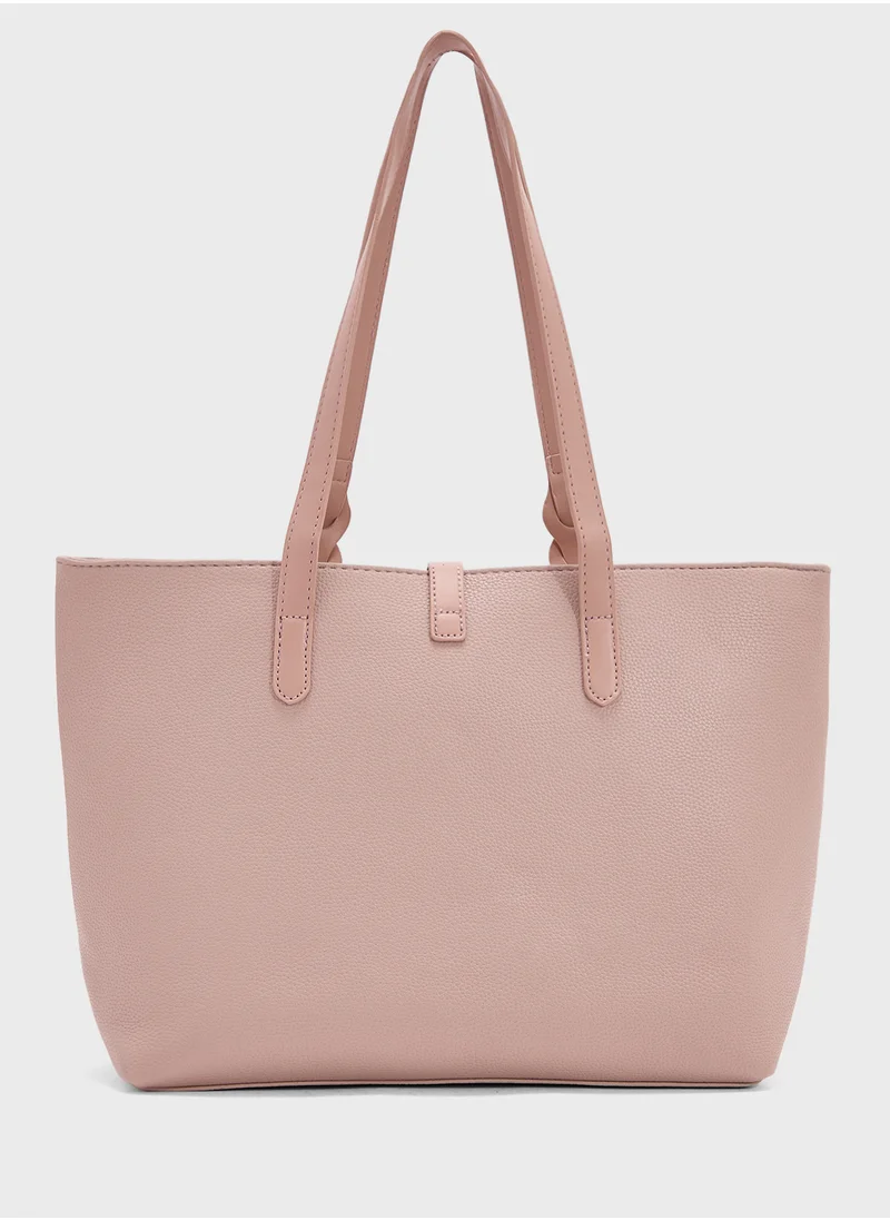 ايلا Metal Trim Detail Tote Bag