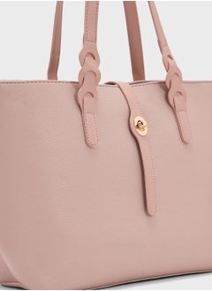 ELLA Metal Trim Detail Tote Bag  - Image 4