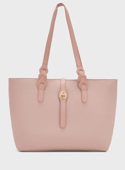 ELLA Metal Trim Detail Tote Bag
