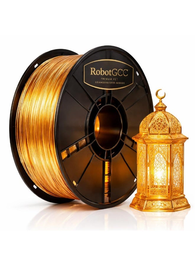 robotgcc PET Transparent Amber 3D Printer Filament 1.75mm Crystal Amber Printing Material High Strength Low Moisture Durable Engineering Filament for Functional Prototypes Decorative Models Lighting Projects Industrial Design and Advanced Manufacturing - Image 2