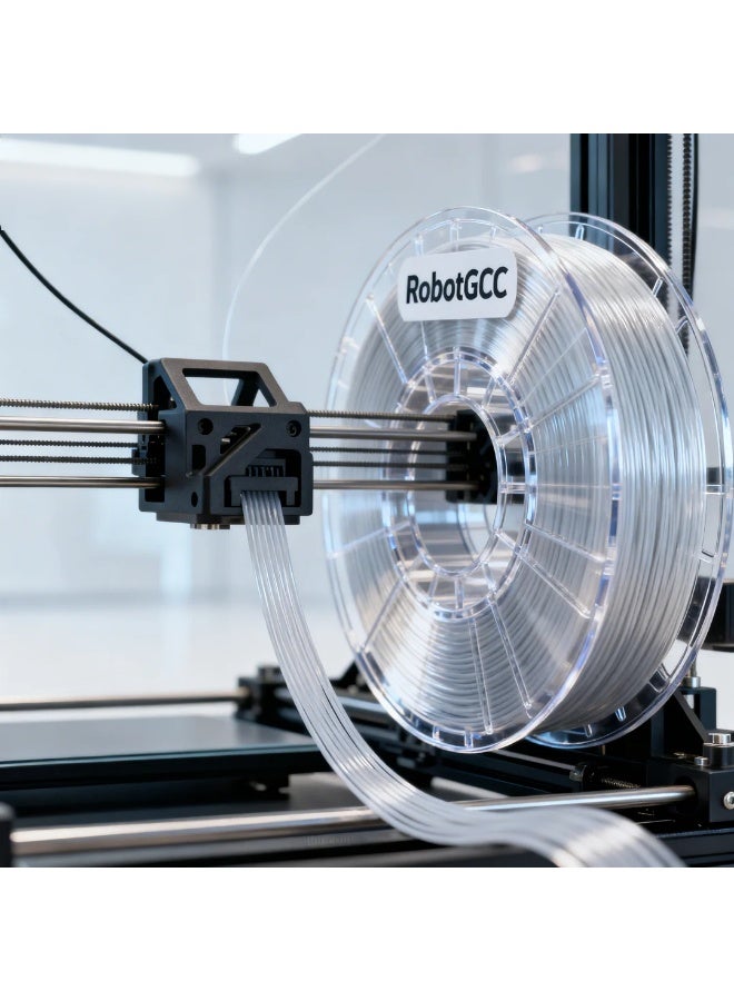 robotgcc PET Transparent Amber 3D Printer Filament 1.75mm Crystal Amber Printing Material High Strength Low Moisture Durable Engineering Filament for Functional Prototypes Decorative Models Lighting Projects Industrial Design and Advanced Manufacturing - Image 4