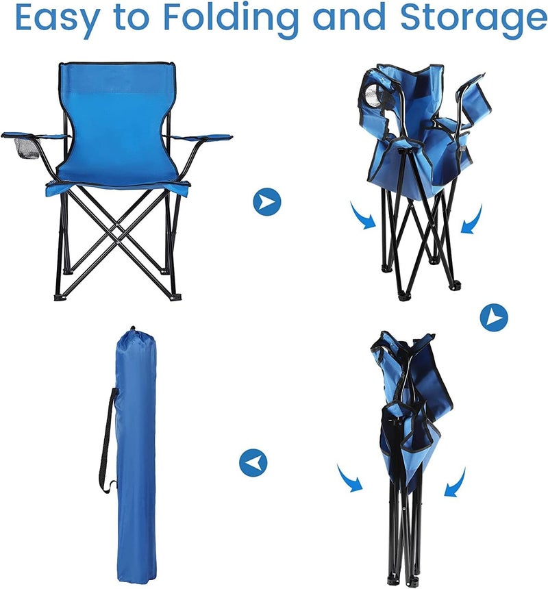 MEECOSTE Outdoor Portable Folding Camping Chair Balcony Office Garden Fishing Beach Picnic Travelling Garden Beach Chair Outdoor Chair 1 Piece Color May Be Vary - Image 4