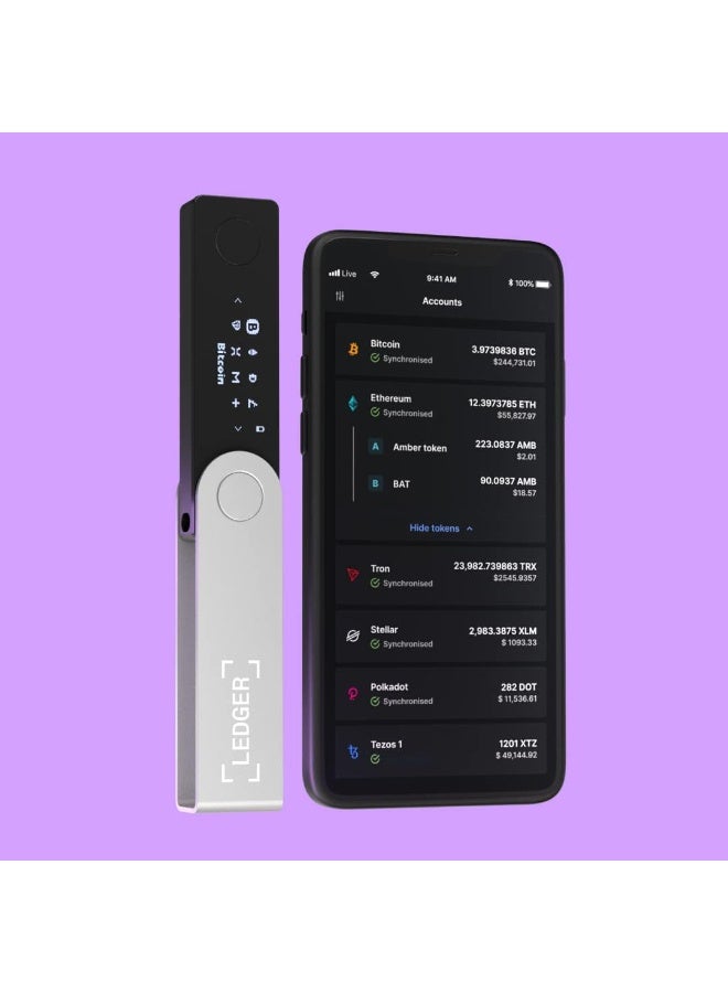 Ledger Nano X Hardware Wallet | Safest Crypto & NFT Cold Storage, Big Screen + Wireless Bluetooth & Type-C Connectivity, 5500+ Assets & Coins Supported, for iOS & Android, MacOS & Windows - Image 5