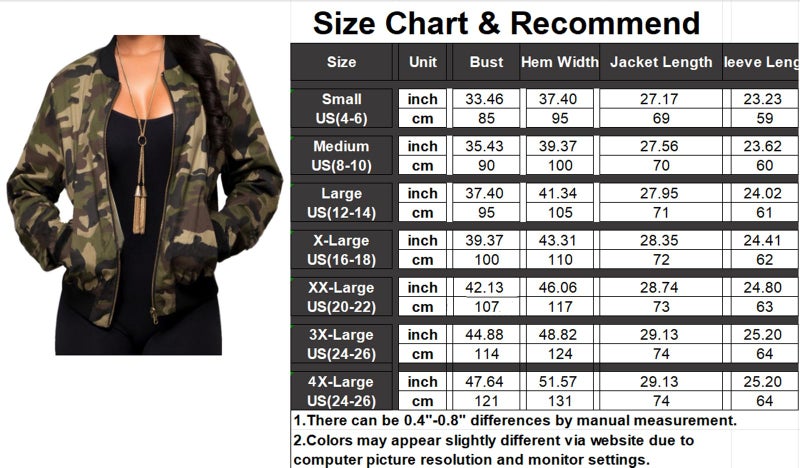 Sexycherry Faddish Military Casual Camouflage Lightweight Thin Short Jacket Coat For Women,Camouflage,Large - Image 4