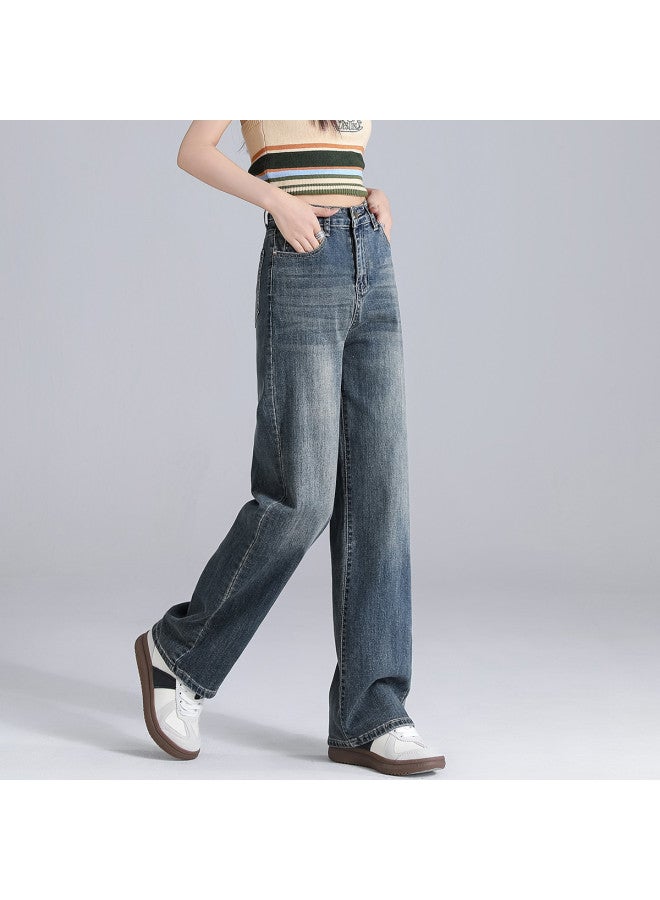 EPTISON High Street Women'S Jeans 2025 Autumn Retro Loose Cotton Stretch Comfortable Slimming High-Waisted Wide-Leg Pants - Image 5