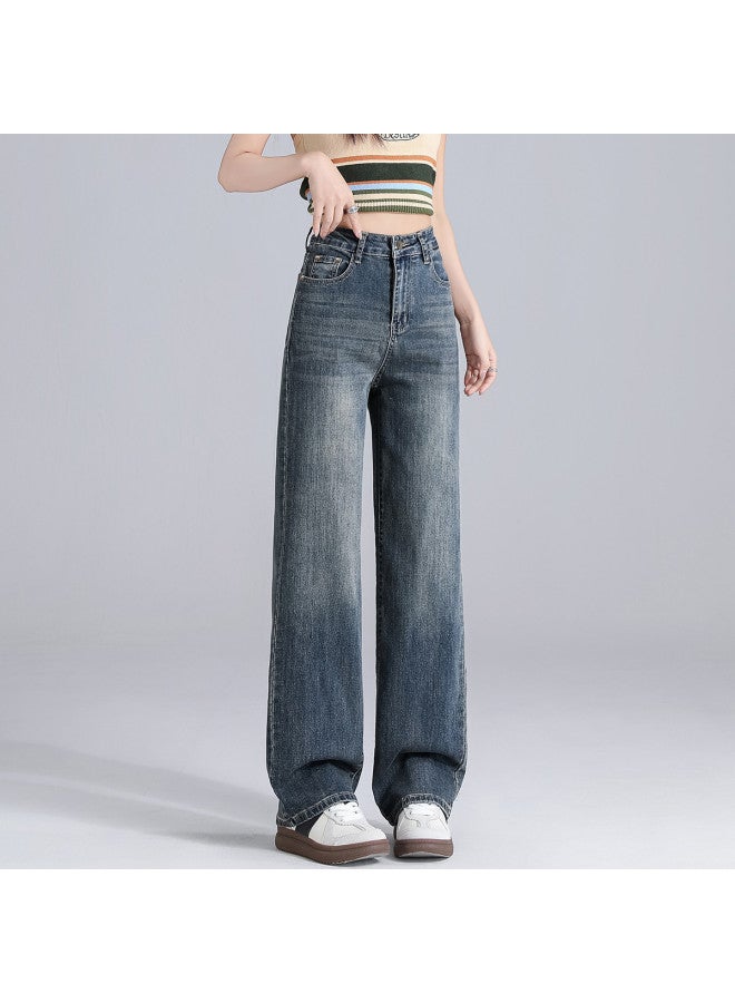 EPTISON High Street Women'S Jeans 2025 Autumn Retro Loose Cotton Stretch Comfortable Slimming High-Waisted Wide-Leg Pants - Image 4