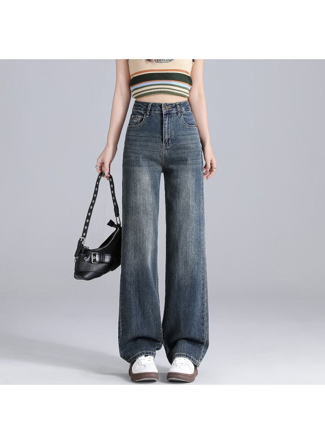 EPTISON High Street Women'S Jeans 2025 Autumn Retro Loose Cotton Stretch Comfortable Slimming High-Waisted Wide-Leg Pants - Image 2