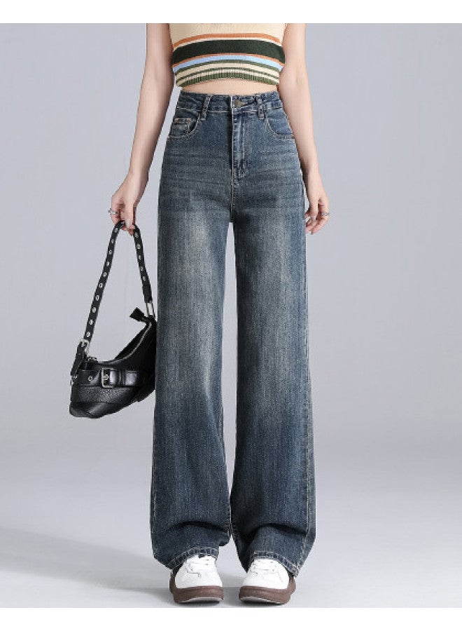 EPTISON High Street Women'S Jeans 2025 Autumn Retro Loose Cotton Stretch Comfortable Slimming High-Waisted Wide-Leg Pants - Image 1