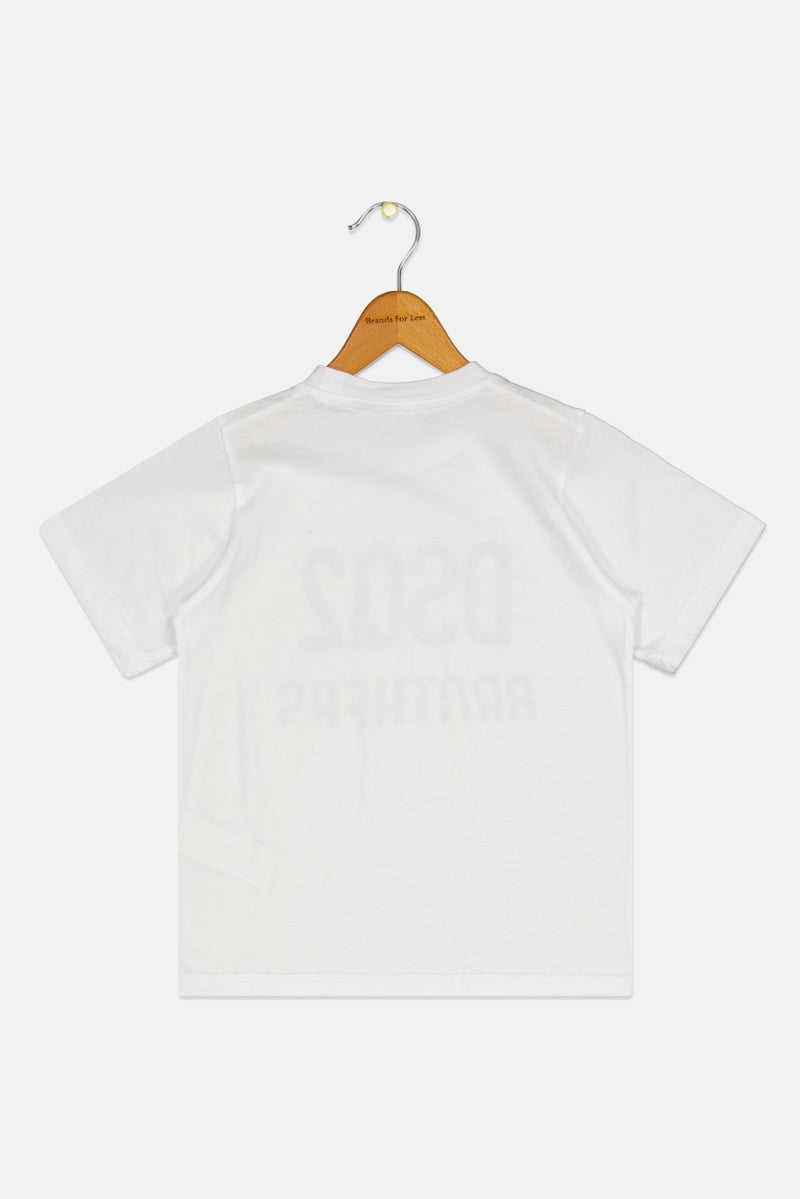 DSQUARED2 Toddlers Boy Short Sleeves Brand Logo T-Shirt, White - Image 2