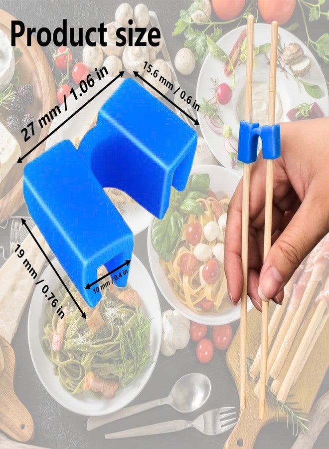 AccEncyc Reusable Chopstick Helpers 8 Pairs - Training Hinges Connector Multicolor for Adults, Beginners, Trainers or Learners - Image 2