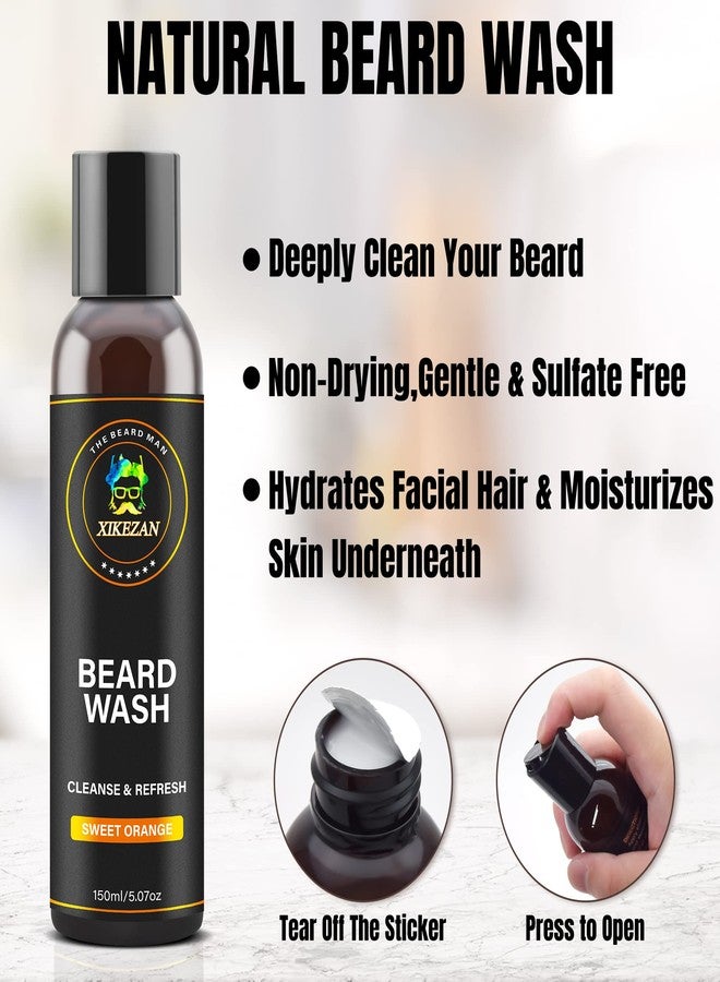 XIKEZAN Beard Wash & Beard Conditioner Natural Softener Set w/Argan & Jojoba Oils Smooths & Strengthens Christmas Stocking Stuffers Father Day Gifts for Men Him Dad Boyfriend Husband - Image 3